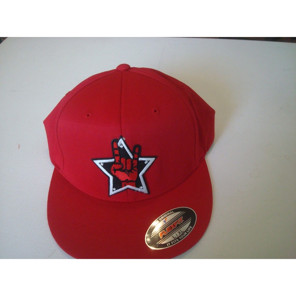 HORNS DEVILS  FITTED L/XL BEACH GOLF STBACK  00S Y2K  HAT CAP VINTAGE  C5
